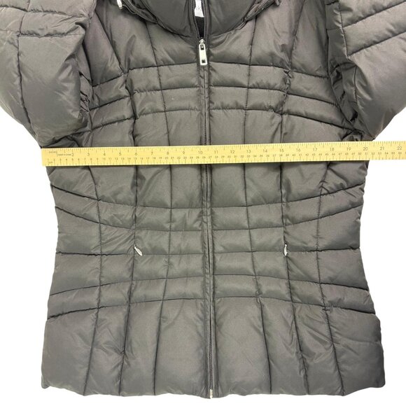 Calvin Klein Women’s Black Hooded Winter Coat Puffer Jacket Size Large - Picture 12 of 15